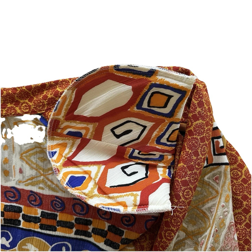 Vintage 80s Carole Little Boho Artsy Aztec Blazer Rolled Sleeve Size 14 Petite - Picture 12 of 14